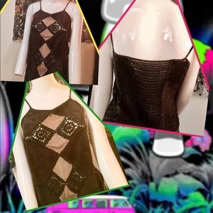 🕶👽Festival Ready Handmade Suede Top🎶🤖